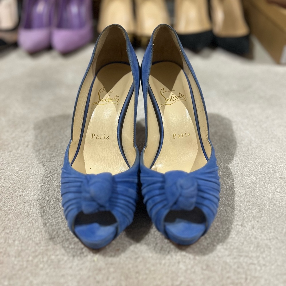 Christian Louboutin Blue Greissimo Pump 85mm